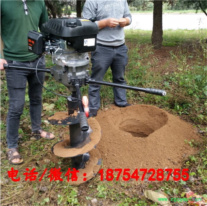 德州工程施工埋桩打坑机 宇晨铁路护栏围栏挖坑机 中药材种植挖坑机价格图4