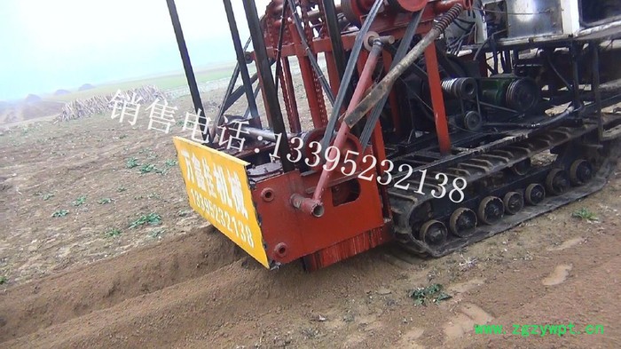 益丰双沟双钻头伸缩山药开沟机价格视频图4