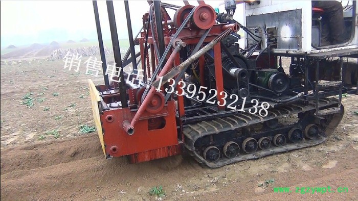 益丰双沟双钻头伸缩山药开沟机价格视频图5