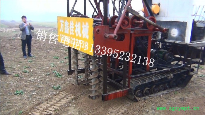 益丰双沟双钻头伸缩山药开沟机价格视频图2