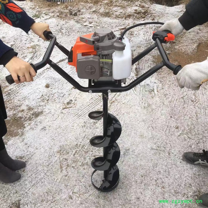 汽油便携式植树挖坑机 山药种植打孔机 慧聪机械手提打坑机图2