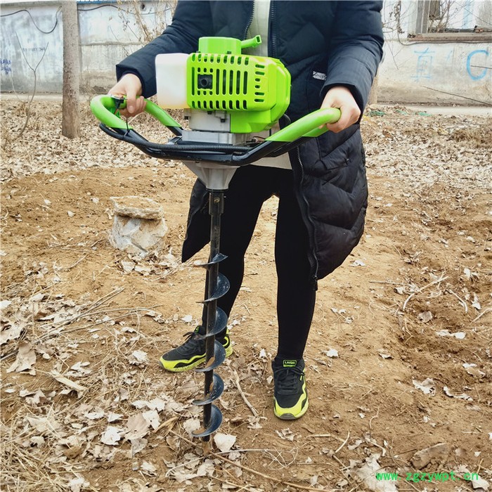 小型打药机 手推框架式挖坑机 植树用大直径拖拉机挖坑机图7