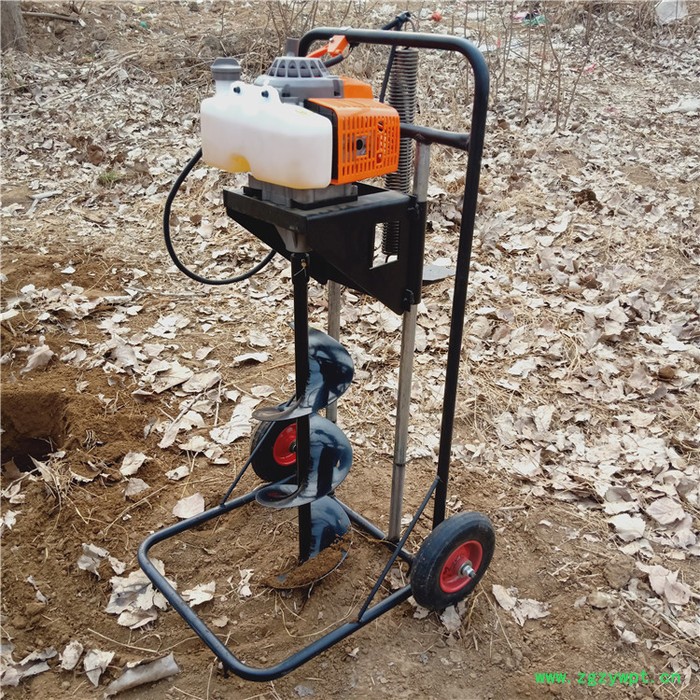 手提式汽油打药机 轻便植树挖坑机 手推便携式钻眼机图4