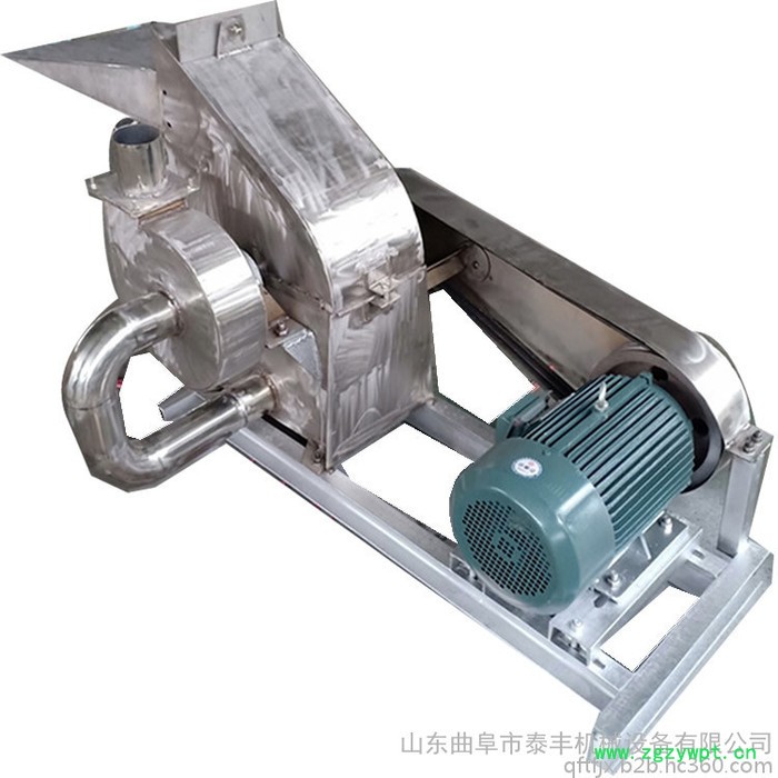 泰丰多功能饲料粉碎机 锤片式玉米芯粉碎机 不锈钢药材破碎机图6