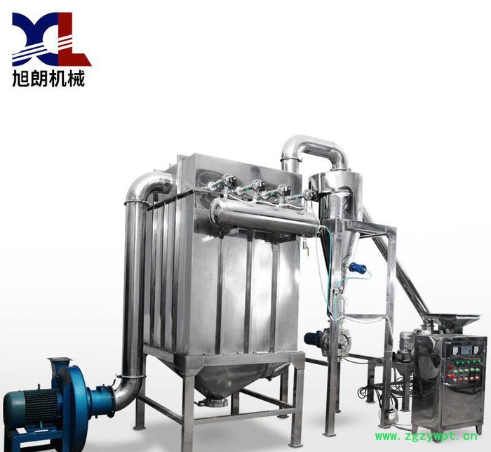 旭朗大型立式中药高速除尘超细磨机 中药不锈钢超微粉碎机组图2