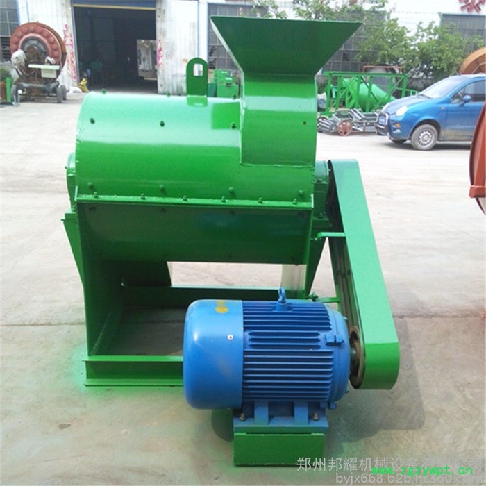 药渣湿料粉碎机  腐竹海带粉碎机  有机肥粉碎机  邦耀酒糟湿料粉碎机图3