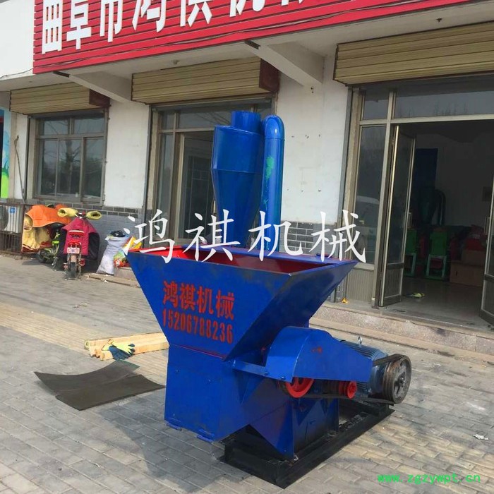 鸿祺秸秆粉碎机 质保超微粉碎机 棉杆树枝粉碎机 厂家供应牧草粉碎机图5