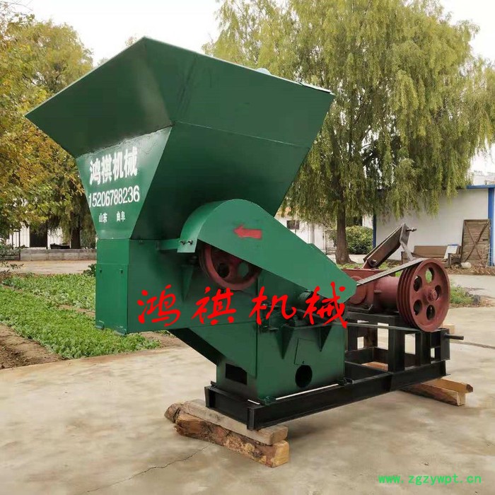 鸿祺各类中草药刀片式磨粉机 大型自动进料粉碎机 青贮揉丝粉碎机图6