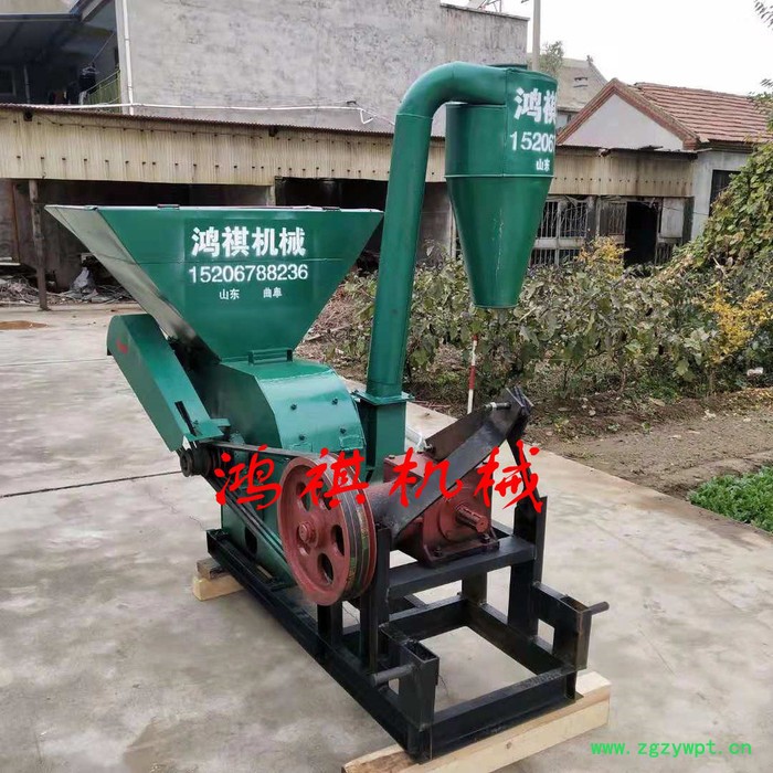 鸿祺各类中草药刀片式磨粉机 大型自动进料粉碎机 青贮揉丝粉碎机图8