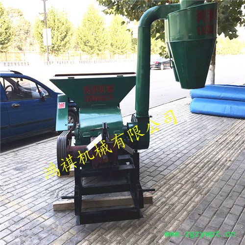 鸿祺自动进料芦苇粉碎机 自吸式中药粉碎磨粉机 多功能秸秆粉碎机图4