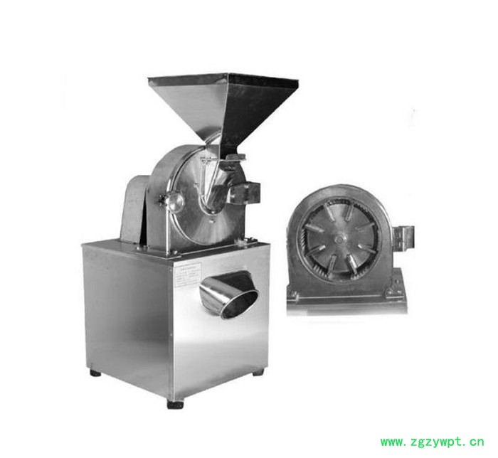 不锈钢中药粉碎机 磨粉机器 中药打碎机 水循环冷却吸尘收纳图3