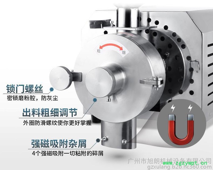 旭朗粉碎机磨粉机家用打粉机 五谷杂粮中药超细商用小钢磨研磨机图3
