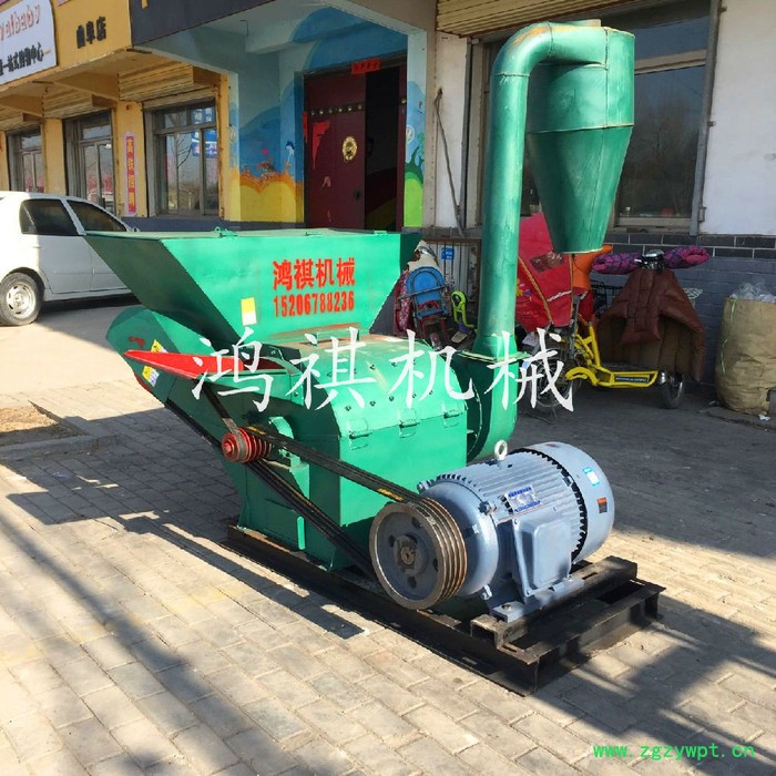 秸秆饲料粉碎机 养殖设备铡草粉碎机 自吸式中药粉碎磨粉机图3