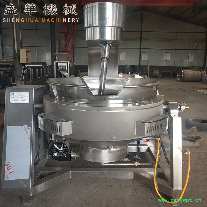 盛华牌 全自动大型炒药机器 中药材炒锅 膏药炒制行星搅拌炒锅 炒药设备图5