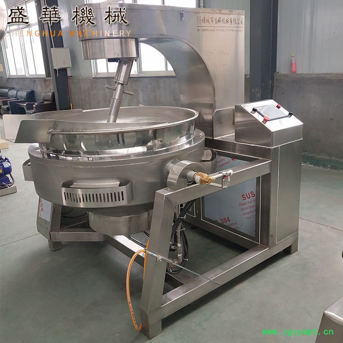 盛华牌 全自动大型炒药机器 中药材炒锅 膏药炒制行星搅拌炒锅 炒药设备图4
