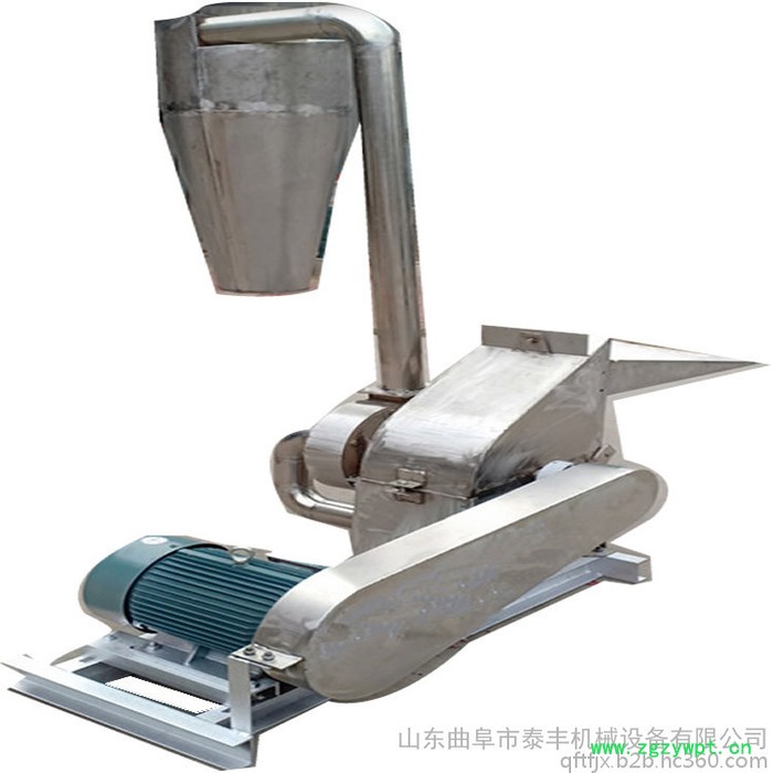 泰丰不锈钢锤片粉碎机 304材质饲料粉碎机 中草药秸秆粉碎机图3