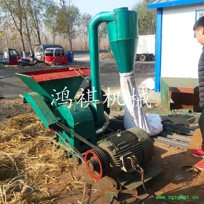 自动进料粉碎机 中草药粉碎机型号 玉米秸秆粉碎机 鸿祺稻草粉碎机图4