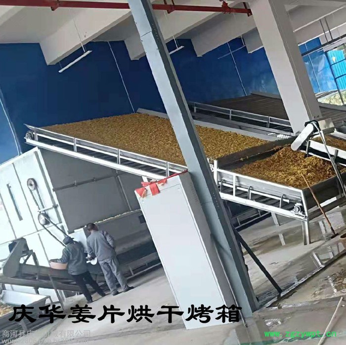 庆华姜片烘干烤箱 中药材烘干机   鲜姜加工流水线图6