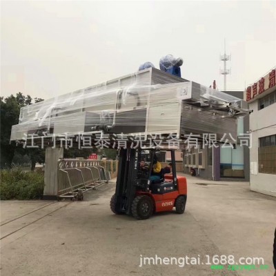 汽车排气管清洗机不锈钢管材管件除油通过式超声波清洗烘干线 带式干燥设备