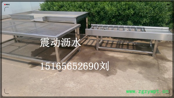 全不锈钢振动筛，食品专用振动沥水机，网带式药材振动沥水设备图3