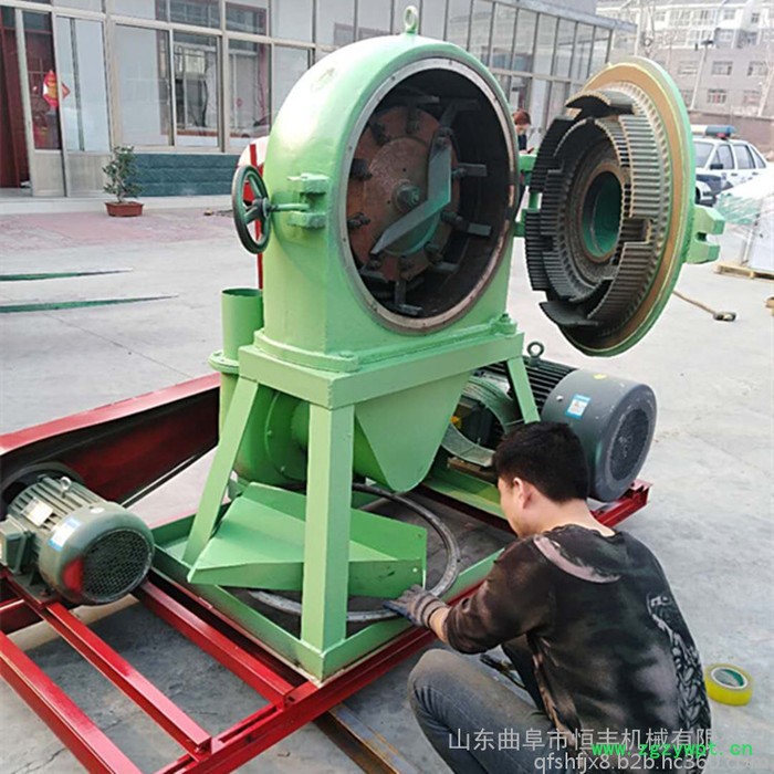 齿盘式粉碎机 玉米秸秆除尘粉碎机设备 杂草药材齿盘粉碎机图3