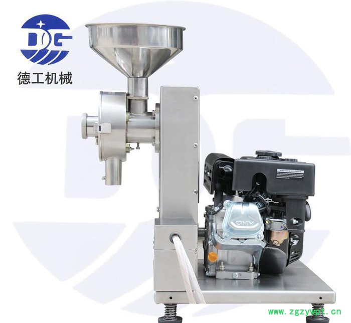 6.5P移动式五谷磨坊设备 广州德工杂粮药材打粉机 流动式汽油麿粉机图2