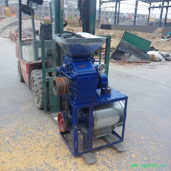 中草药粉碎机  锥形磨头面粉机 面粉机操作视频图3