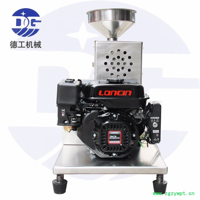 7.5P移动式五谷磨坊设备 广州德工杂粮药材打粉机 流动式汽油麿粉机图3