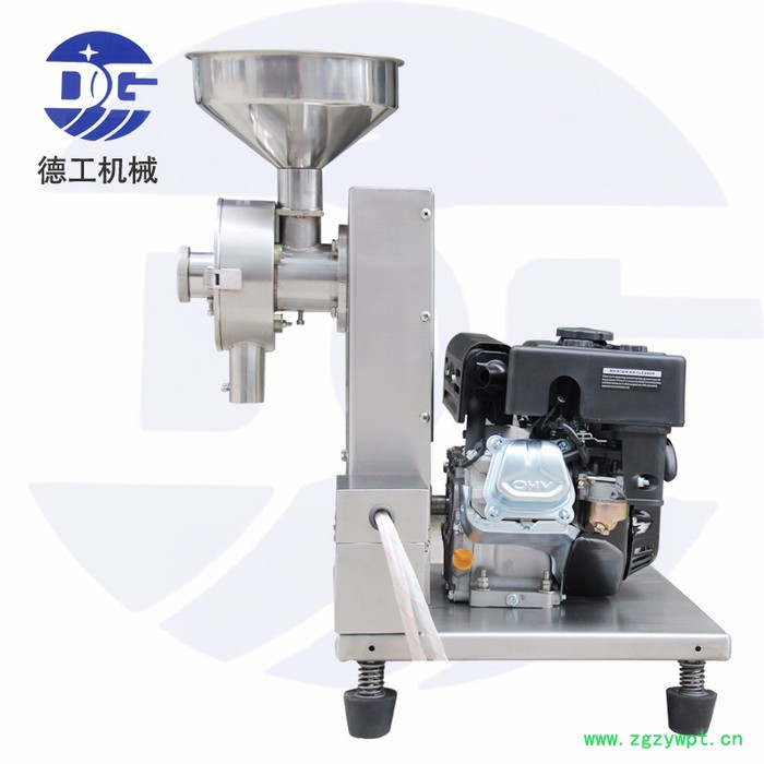 7.5P移动式五谷磨坊设备 广州德工杂粮药材打粉机 流动式汽油麿粉机图2