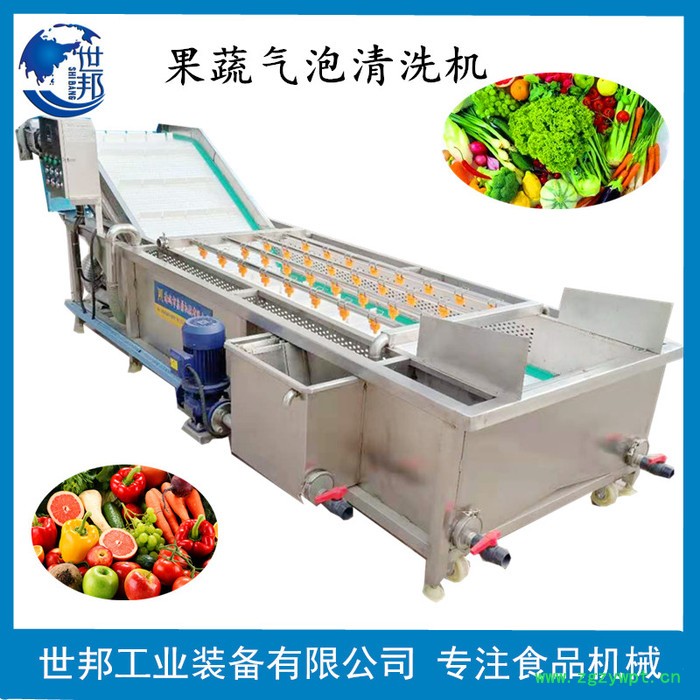 蓝莓气泡清洗机 大型果蔬臭氧杀菌清洗设备 中药材毛豆气泡清洗机图3