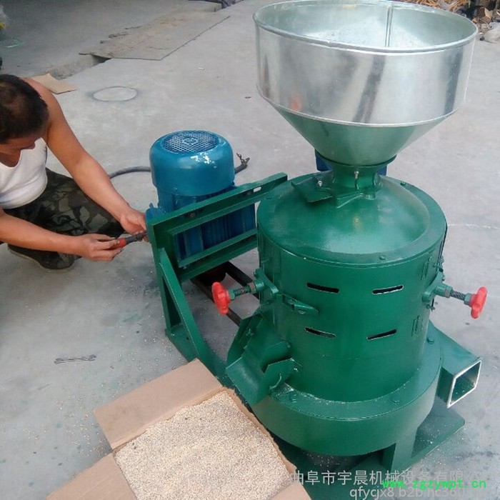 药材蒺藜去毛刺机燕麦谷子去皮碾米机 水稻胶辊剥壳糙米设备图5