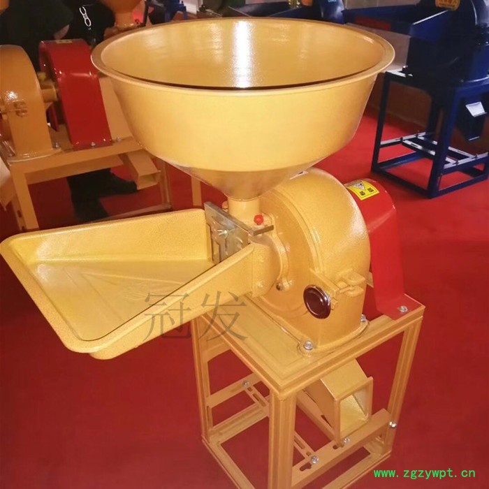 冠发 五谷杂粮粉碎磨面机 中药材磨粉机 脱皮设备磨面机图4
