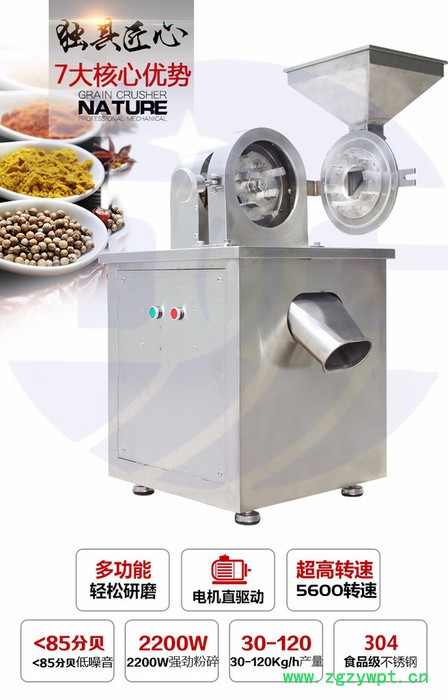 促销 白糖专用水冷式不锈钢粉碎机盐WF-190打粉设备药材粉碎图2