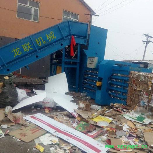 **推荐】郑州龙联LL-180型液压棉花打包机 药材打包机械 饮料瓶打包机设备图2