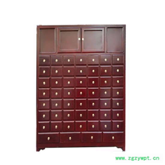 华都中药柜 实木中药柜 木制中药柜 批发零售 松木中药架子木 环保烤漆 双开门药柜 药柜可以放155味药图2