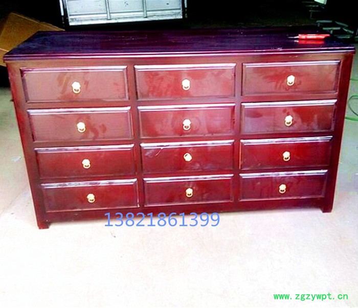 供应众企抽屉式中药柜|中药斗|实木药柜|横七竖八药柜