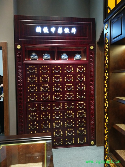 药店鲁班zy01 中药柜 中药柜台图2
