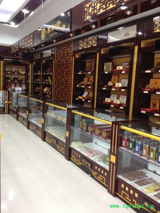 药店升级改造设计制作、中药柜、西药柜、参茸展示柜