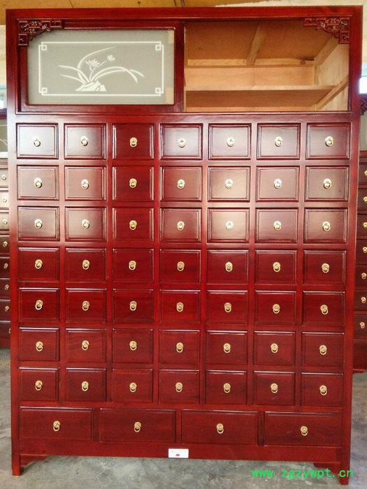 玉湖中药柜纯实木可定制