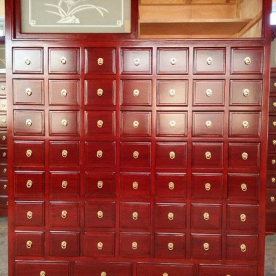 玉湖中药柜纯实木可定制