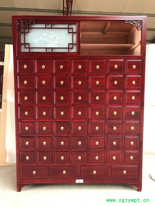 玉湖中药柜纯实木可定制图2