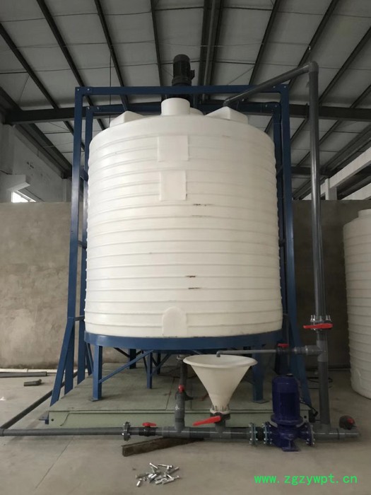 华社锥底储罐 污水处理桶10吨锥底水塔复配加药装置大号搅拌桶污水处理桶图2