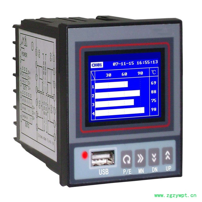 杰晟300A 无纸记录仪带曲线显示温度记录仪图5