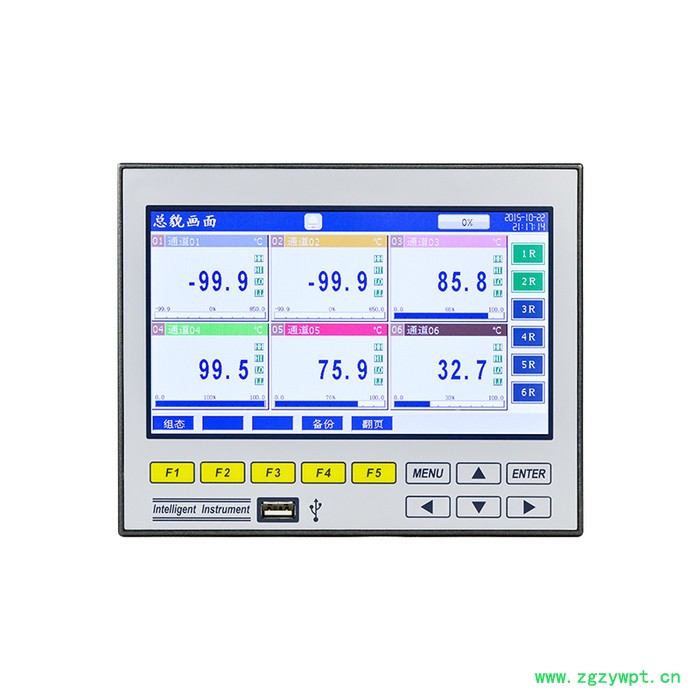 绎捷R7600 无纸记录仪 7英寸彩屏压力液位温度记录仪usb数据图4