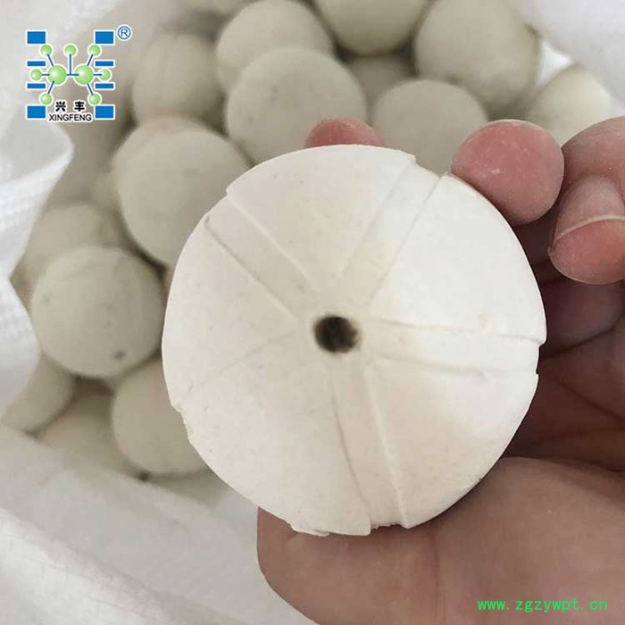 供应开孔瓷球 高铝 中铝 低铝 6mm-60mm 催化剂覆盖支撑填料图2