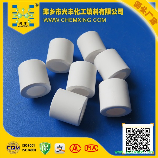 兴丰厂家供应 催化剂载体刚玉拉西环，专业生产陶瓷支撑刚玉拉西环填料图4