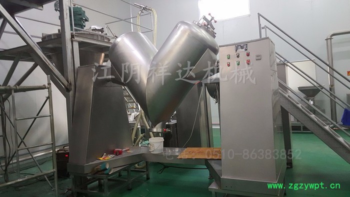化工干粉专用搅拌机 催化剂混合机 V型翻滚混合机 V型混合机厂家 粉末混合机图2