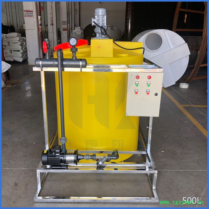 恒康1吨水处理加药装置 pe絮凝剂搅拌罐图3