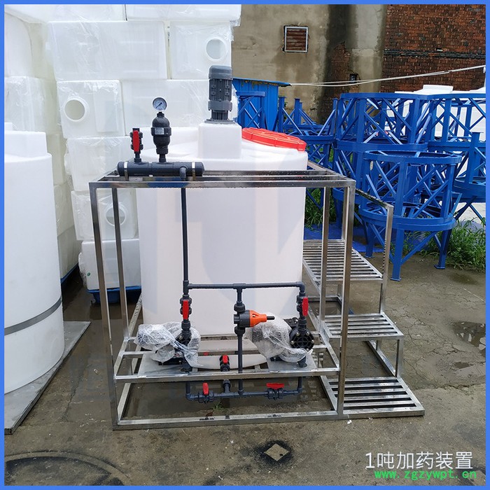 恒康1吨水处理加药装置 pe絮凝剂搅拌罐图5