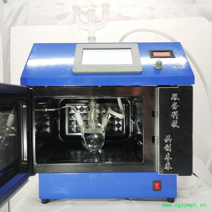 微波化学反应器 FCMCR-3系列非脉冲连续微波加热反应器微波合成萃取仪分段控温液晶显示微波反应器图5